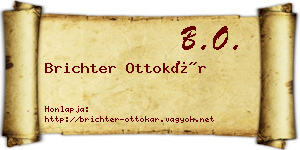 Brichter Ottokár névjegykártya